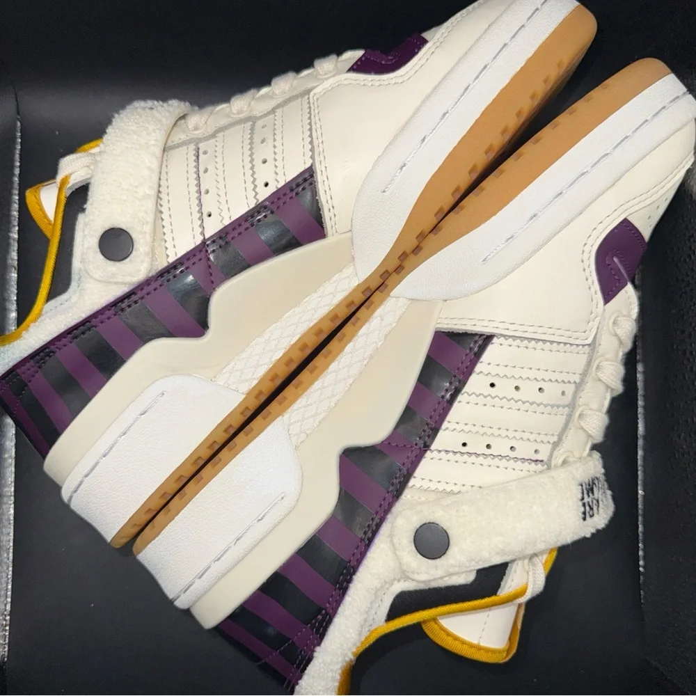 Size 8.5 - Girls Are Awesome x adidas Forum Low White Purple Beauty Wmns, No Box